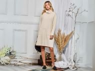 Jolie Moi Knitted Turtleneck Longline Jumper Dress (Image via John Lewis)